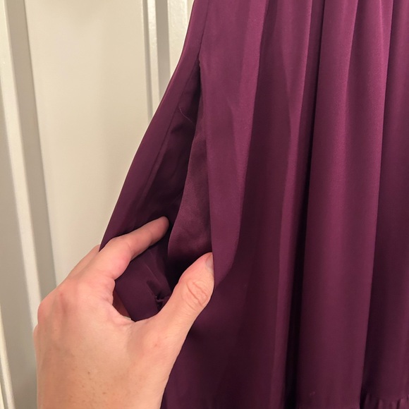 Quince Tiered Washable Silk Maxi Dress in Aubergine / Eggplant - Picture 8 of 14